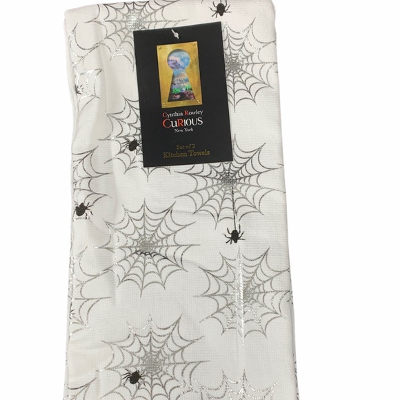 Spiderweb Towels Halloween Cynthia Rowley Goth - Picture 1 of 4